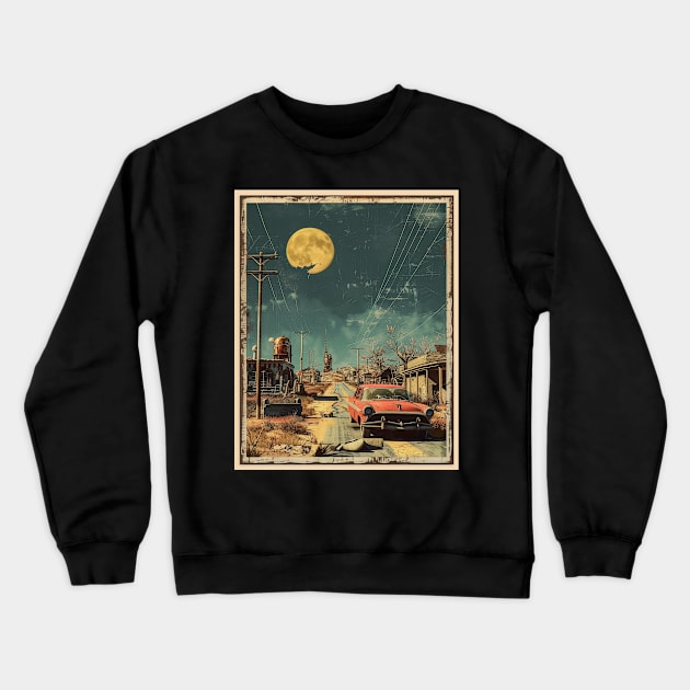 Post Apocalyptic Wasteland Poster Crewneck Sweatshirt by Vlaa